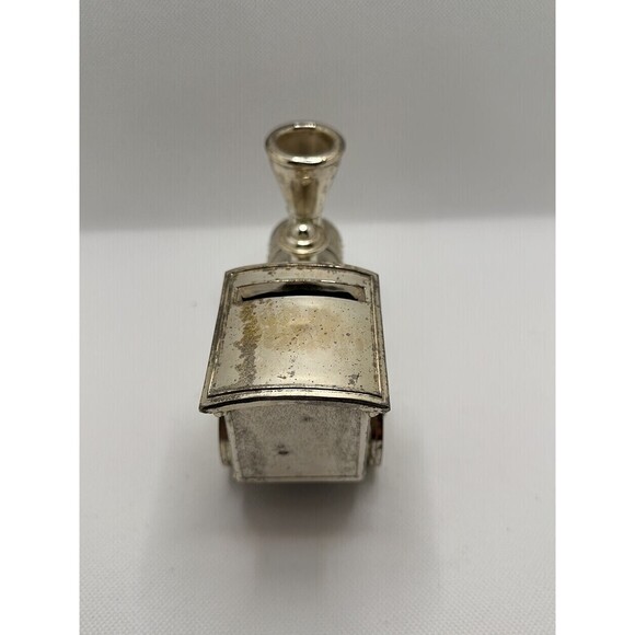 Train/locomotive Coin Bank - Silverplate - Moving Wheels Vintage made in Japan - Picture 3 of 5